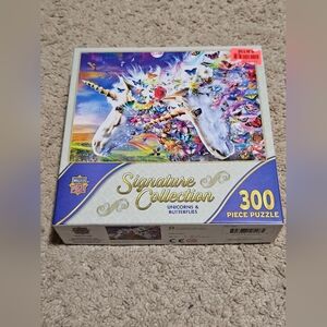 New! Master Pieces Signature Collection 300 pc Puzzle - Unicorns and Butterflies